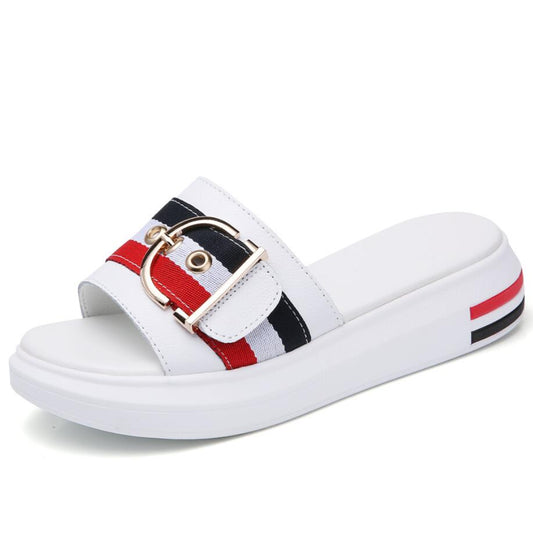 Sandalias de Playa Estilo Celebridad - Chanclas Planas Versátiles para Mujer