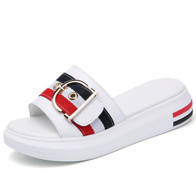 Sandalias de Playa Estilo Celebridad - Chanclas Planas Versátiles para Mujer