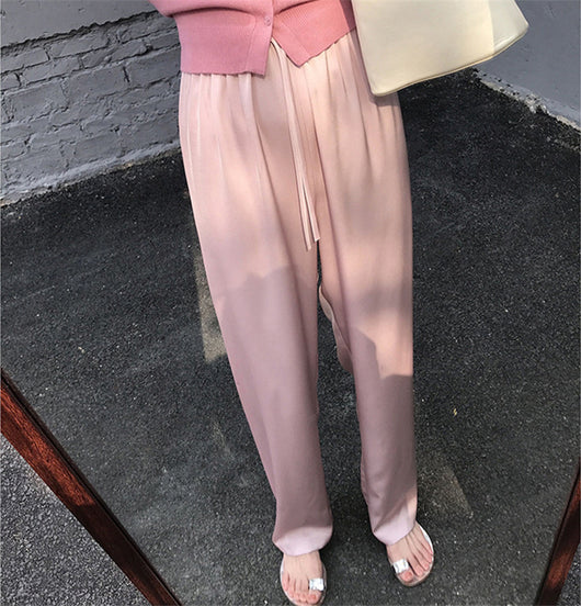 Pantalones Chifón Fluidos para Mujer - Verano Ligero con Cintura Ajustable - Image 7