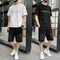 Conjunto de Algodón: Playera y Shorts de Manga Corta