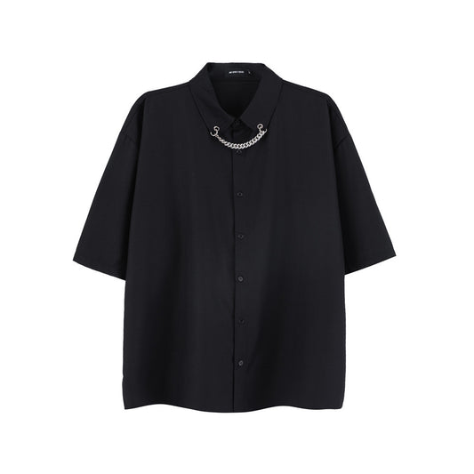 Camiseta Oversize Hip-hop Urbana para Hombre con Mangas Cortas Anchas - Image 2
