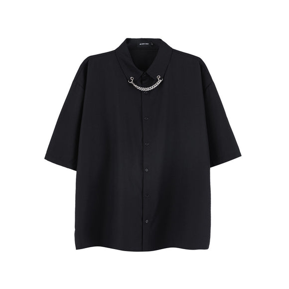 Camiseta Oversize Hip-hop Urbana para Hombre con Mangas Cortas Anchas