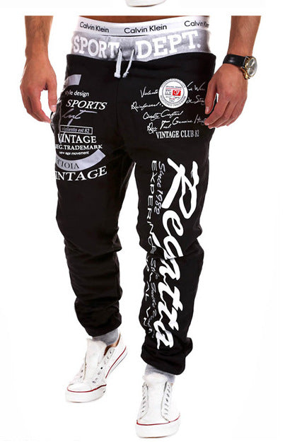 Pantalones de Chándal Hombre con Cintura Elástica y Estampado de Letras - Image 3