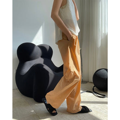 Pantalón Ancho Cómodo de Cintura Alta Estilo Coreano Transpirable y Ligero - Image 8