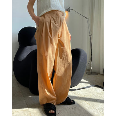 Pantalón Ancho Cómodo de Cintura Alta Estilo Coreano Transpirable y Ligero - Image 4
