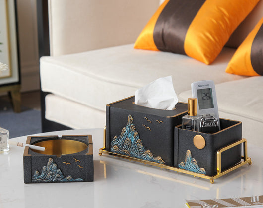 Cenicero Decorativo Nórdico con Tapa - Diseño Ciervo para Sala de Estar - Image 43