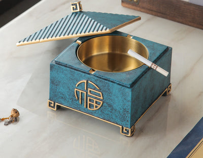 Cenicero Decorativo Nórdico con Tapa - Diseño Ciervo para Sala de Estar - Image 21