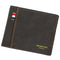 Billetera Hombre Retro Tri-pliegue Gran Capacidad Estilo Vintage