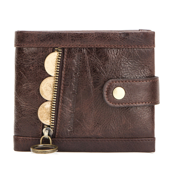 Billetera de Cuero para Hombre con Protección RFID - Diseño Europeo Moderno