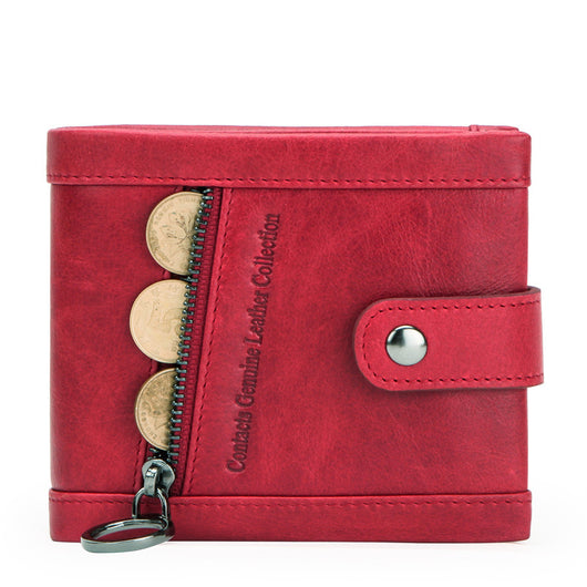 Billetera de Cuero para Hombre con Protección RFID - Diseño Europeo Moderno