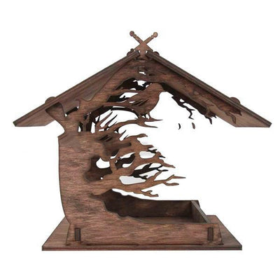 Comedero para Pájaros de Madera - Decoración Colgante para Jardín