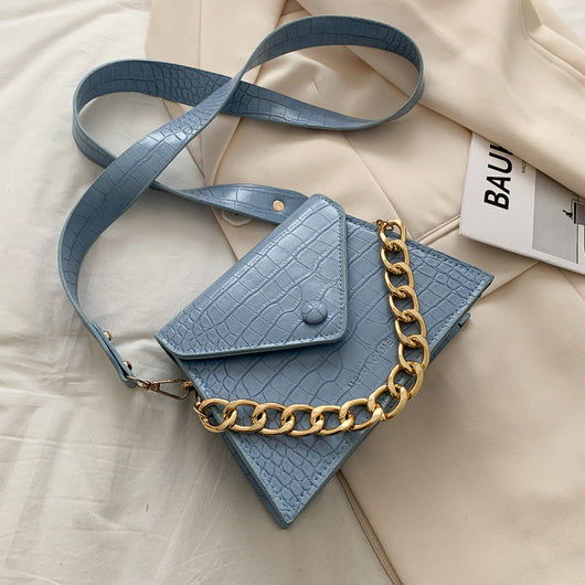 Bolso Bandolera Cuadrado Minimalista con Cadena Ajustable