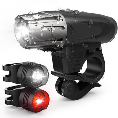 Kit de Luces LED para Bicicleta - Faro Delantero y Luz Trasera Recargables por USB - Image 8