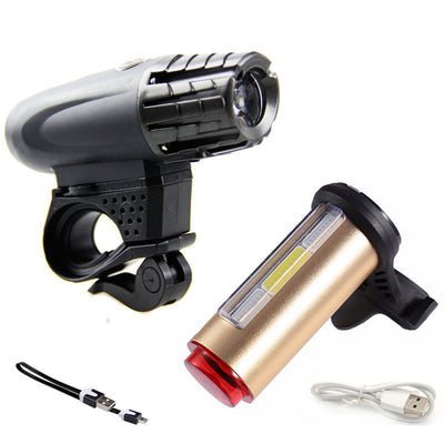 Kit de Luces LED para Bicicleta - Faro Delantero y Luz Trasera Recargables por USB - Image 12