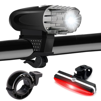 Kit de Luces LED para Bicicleta - Faro Delantero y Luz Trasera Recargables por USB - Image 5