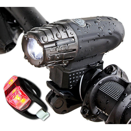 Kit de Luces LED para Bicicleta - Faro Delantero y Luz Trasera Recargables por USB - Image 2