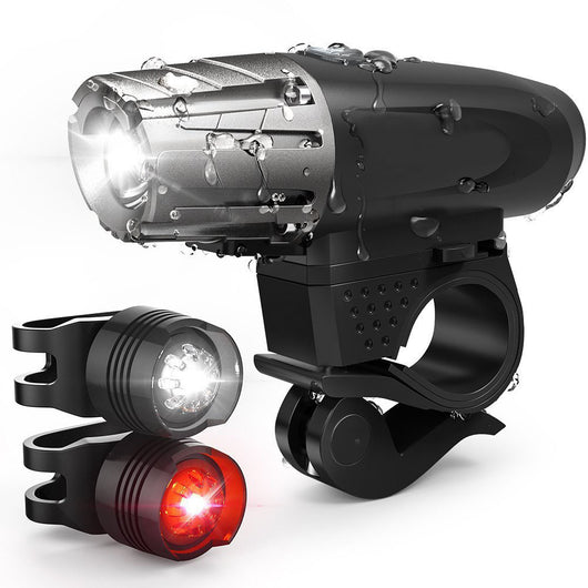 Kit de Luces LED para Bicicleta - Faro Delantero y Luz Trasera Recargables por USB - Image 4