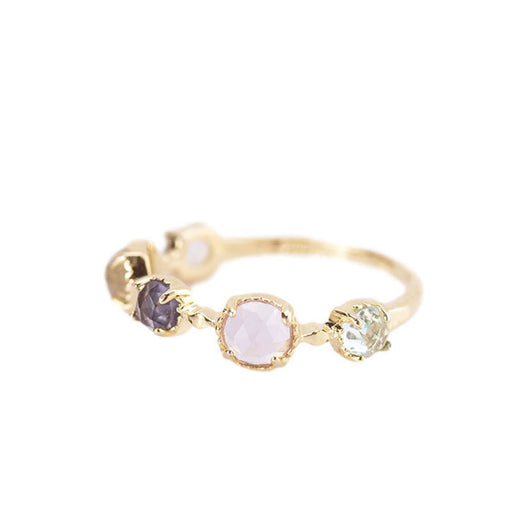 Anillo de Plata S925 con Topacio Lunar, Cordierita y Amatista - Image 6