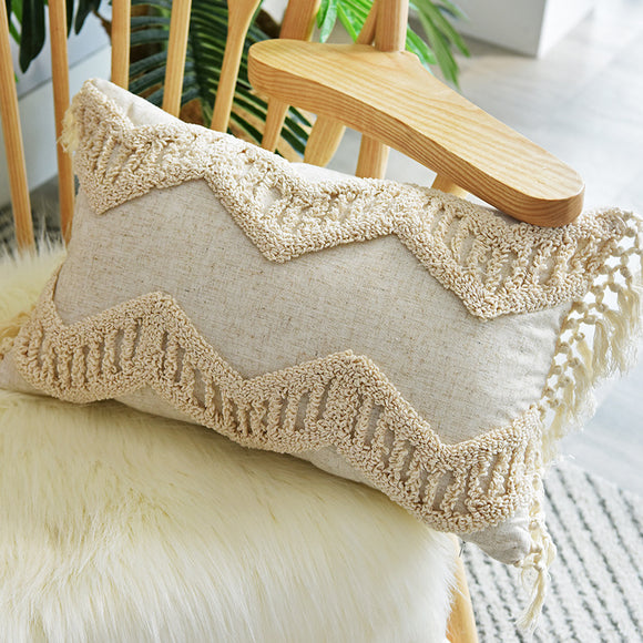 Funda de Almohada Acolchada con Detalles Pespuntados