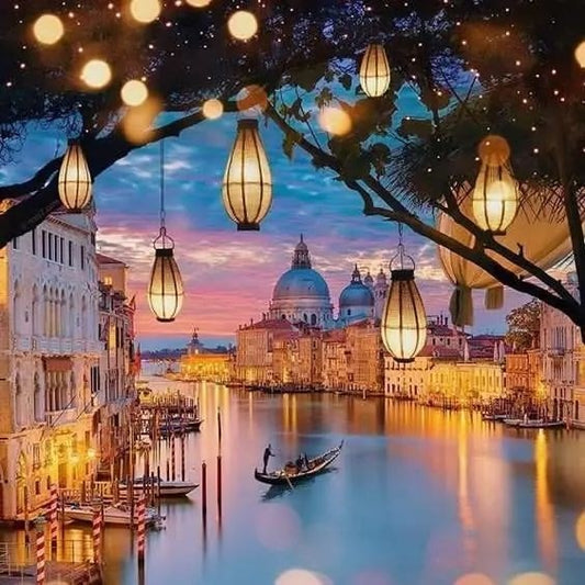 Kit de Pintura al Óleo por Números - Escena Nocturna DIY