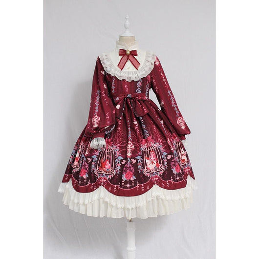Vestido Largo de Invierno con Lazo y Encaje - Manga Larga Elegante - Image 9