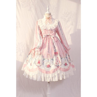 Vestido Largo de Invierno con Lazo y Encaje - Manga Larga Elegante