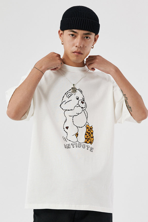 Playera de Pareja Estampado Oso Cartoon - Colección Verano Unisex