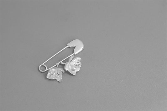 Broche de Plata Esterlina Jazmín Nostálgico S925 para Mujer