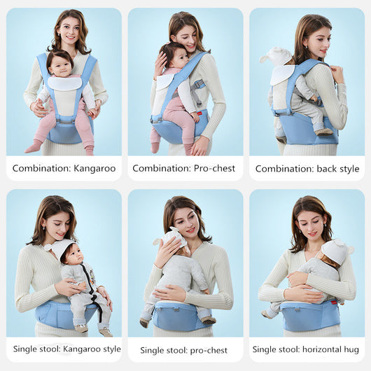 Portabebé Ergonómico de Cuatro Estaciones con Asiento de Cadera - Image 3