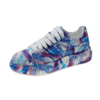 Zapatillas Blancas con Diseño Graffiti Pintado para Mujer - Image 4
