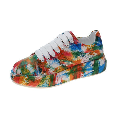 Zapatillas Blancas con Diseño Graffiti Pintado para Mujer - Image 5