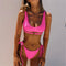 Bikini de Dos Piezas Liso con Tirantes Ajustables - Estilo Moderno