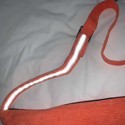 Bolso de Hombro Pana Rayas Reflectantes - Image 12