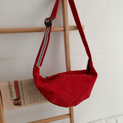 Bolso de Hombro Pana Rayas Reflectantes - Image 17
