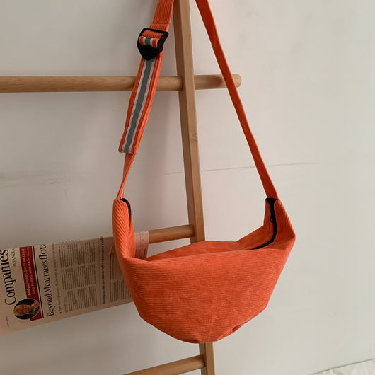 Bolso de Hombro Pana Rayas Reflectantes - Image 4