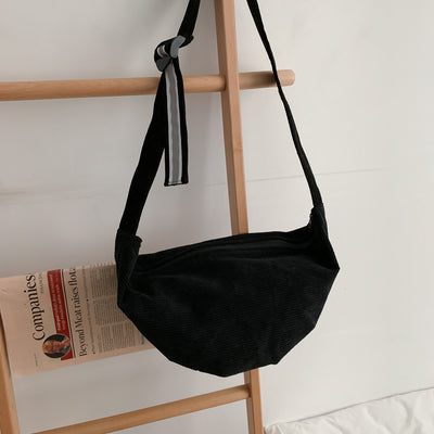 Bolso de Hombro Pana Rayas Reflectantes - Image 6