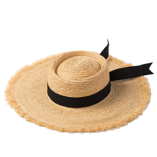Sombrero de Rafia con Lazo Plano y Cinta Decorativa - Image 10