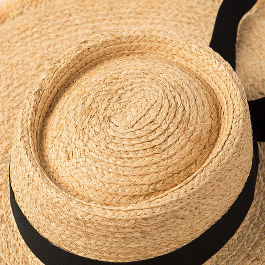 Sombrero de Rafia con Lazo Plano y Cinta Decorativa - Image 5