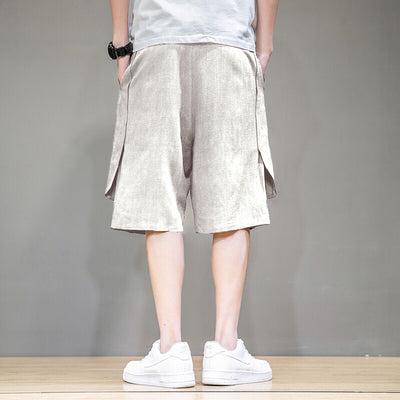 Pantalones de Lino Holgados Talla Grande - Shorts y Pantalones Casuales de 5 Puntos - Image 5
