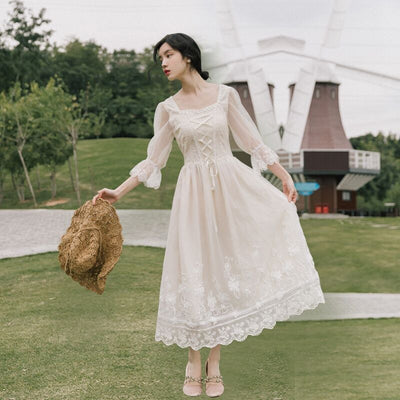 Falda Midi Francesa Vintage Estilo Bosque Encantado - Image 9