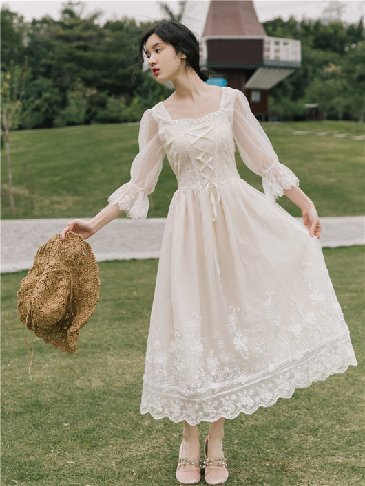 Falda Midi Francesa Vintage Estilo Bosque Encantado - Image 6