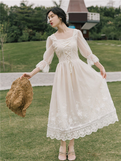 Falda Midi Francesa Vintage Estilo Bosque Encantado - Image 5