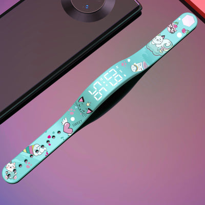 Reloj Pulsera Infantil LED Luminoso Resistente al Agua con Diseño Graffiti - Image 10
