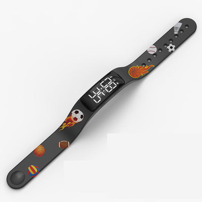 Reloj Pulsera Infantil LED Luminoso Resistente al Agua con Diseño Graffiti - Image 4