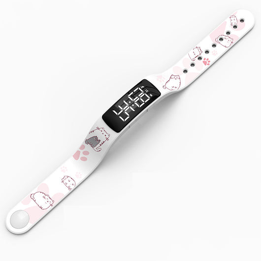 Reloj Pulsera Infantil LED Luminoso Resistente al Agua con Diseño Graffiti - Image 5