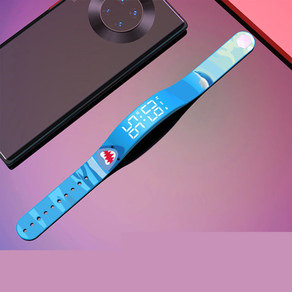 Reloj Pulsera Infantil LED Luminoso Resistente al Agua con Diseño Graffiti