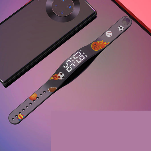 Reloj Pulsera Infantil LED Luminoso Resistente al Agua con Diseño Graffiti - Image 12