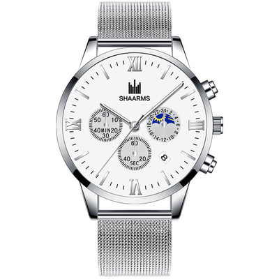 Reloj de Cuarzo con Calendario Escala Romana Sol, Luna y Estrellas - Image 15