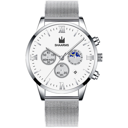 Reloj de Cuarzo con Calendario Escala Romana Sol, Luna y Estrellas - Image 15