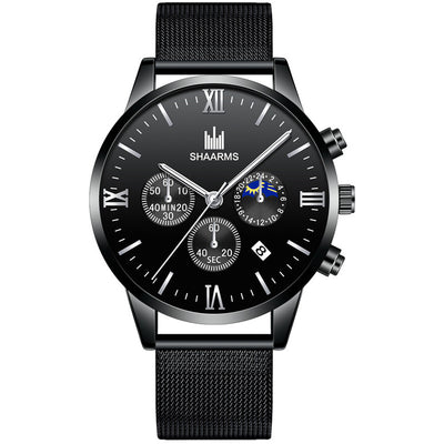 Reloj de Cuarzo con Calendario Escala Romana Sol, Luna y Estrellas - Image 14